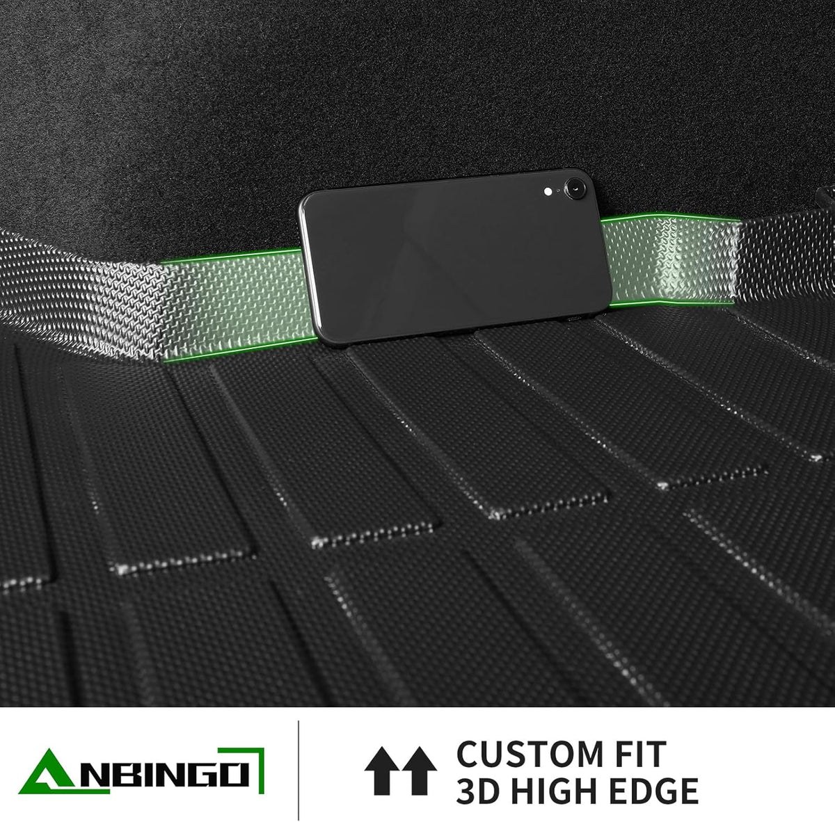 ANBINGO®-Trunk Mat for Genesis GV70 2026 2025 2024 2023 2022, (Not Fit Electrified GV70) All Weather Cargo mats gv70 Protection TPE Waterproof Non-Slip GV70 Trunk Liner Accessories -Black