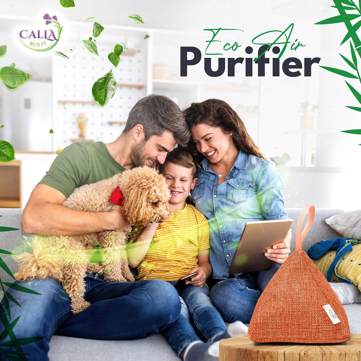 4 Pack Bamboo Charcoal Air Purifier Bags 200 Grams Each - Odor Absorber & Eliminator for Home, Car, Pets, Activated Charcoal Natural Freshener, Eco-Friendly & Reusable (Fresh Colors)