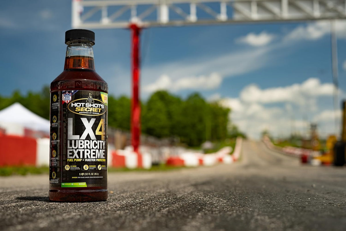 Hot Shot's Secret LX4 Lubricity Extreme – 32 Fl Oz - Fuel System Protection – Lubricates and Protects Fuel Pump and Injectors – Prevents Wear and Damage – For Gasoline or Diesel Engines