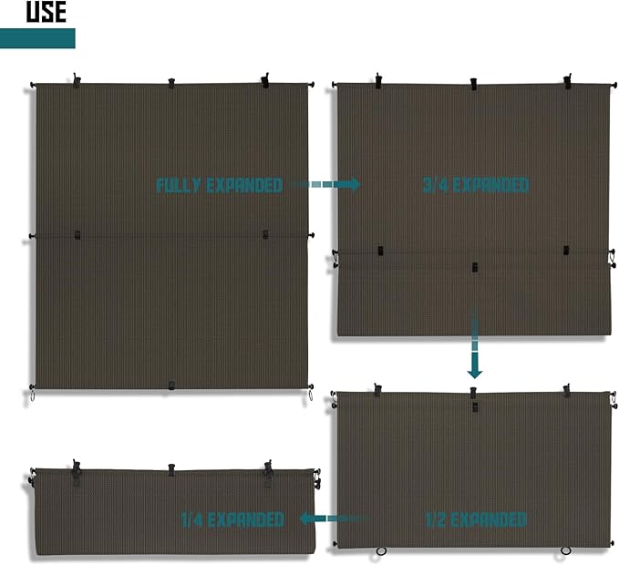 Bynbbur 6'W x 10'H Outdoor Patio Shades Foldable Roller Blinds, 220 GSM Sun Shade Roll Up Porch Screens Exterior Shade Cloth for Deck Pergola Backyard, Brown