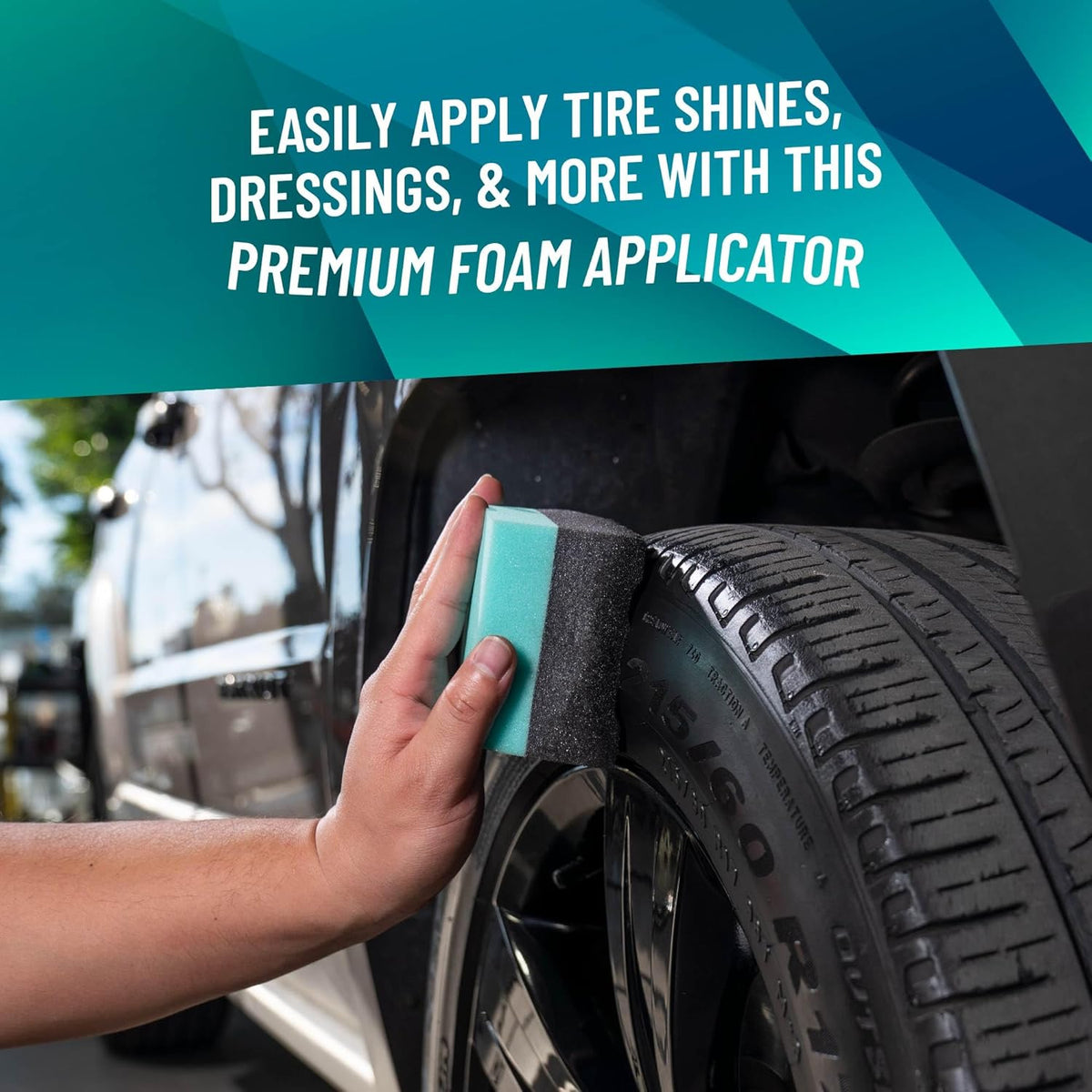 Chemical Guys Wonder Wave Durafoam Contoured Large Tire Shine & Dressing Applicator, 4 Pack