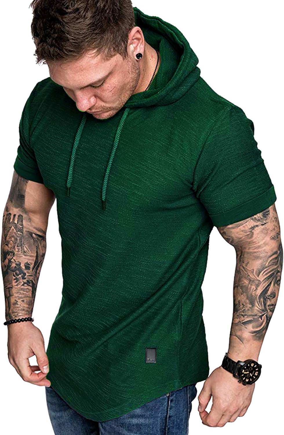 Lexiart Mens Fashion Athletic Hoodies Sport Sweatshirt Solid Color Fleece Pullover