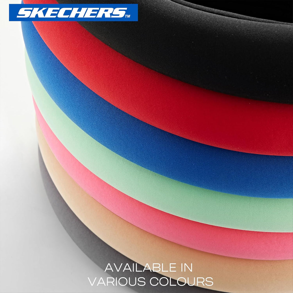Skechers Steering Wheel Cover,Memory Foam Car Steering Wheel Cover,14.5-15inch Anti-Slip Safety Comfortable Desgin, Universal Accessory for Diverse Cars, Truck,SUV (Black & Red)