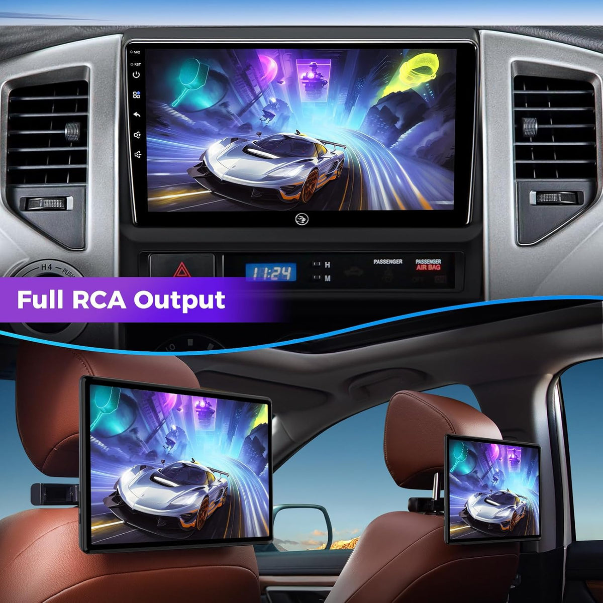for Toyota Tacoma Radio Upgrade 2005-2015, QLED Touch Screen Car Stereo 9 inch Android 13 Head Unit Replacement with Wireless CarPlay Andriod Auto GPS Navigation 5G WiFi Build in 48EQ FM Radio(2+64G)