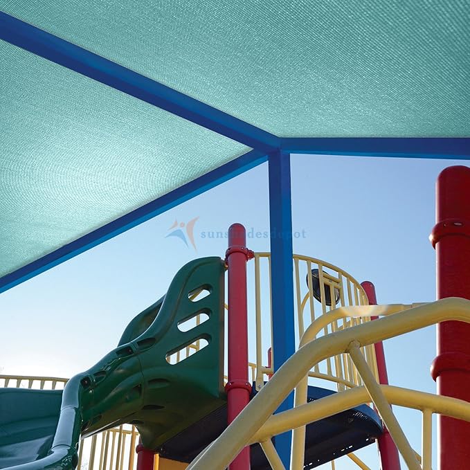 TANG Sun Shade Fabric Roll 8'x58' Shade Cloth for Garden Turquoise Green HDPE Mesh Shading Pergola Cover Replacement Canopy, 95% Blockage Sunshades for Outdoor Patio Backyard Plant