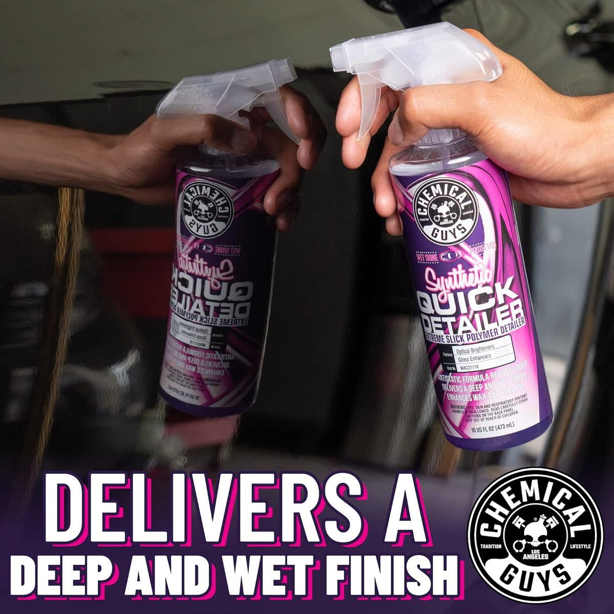 Chemical Guys WAC211 Synthetic Quick Detailer, Extreme Slick Polymer Detailer, Safe for Cars, Trucks, SUVs, Motorcycles, RVs & More, 128 fl oz (1 Gallon)