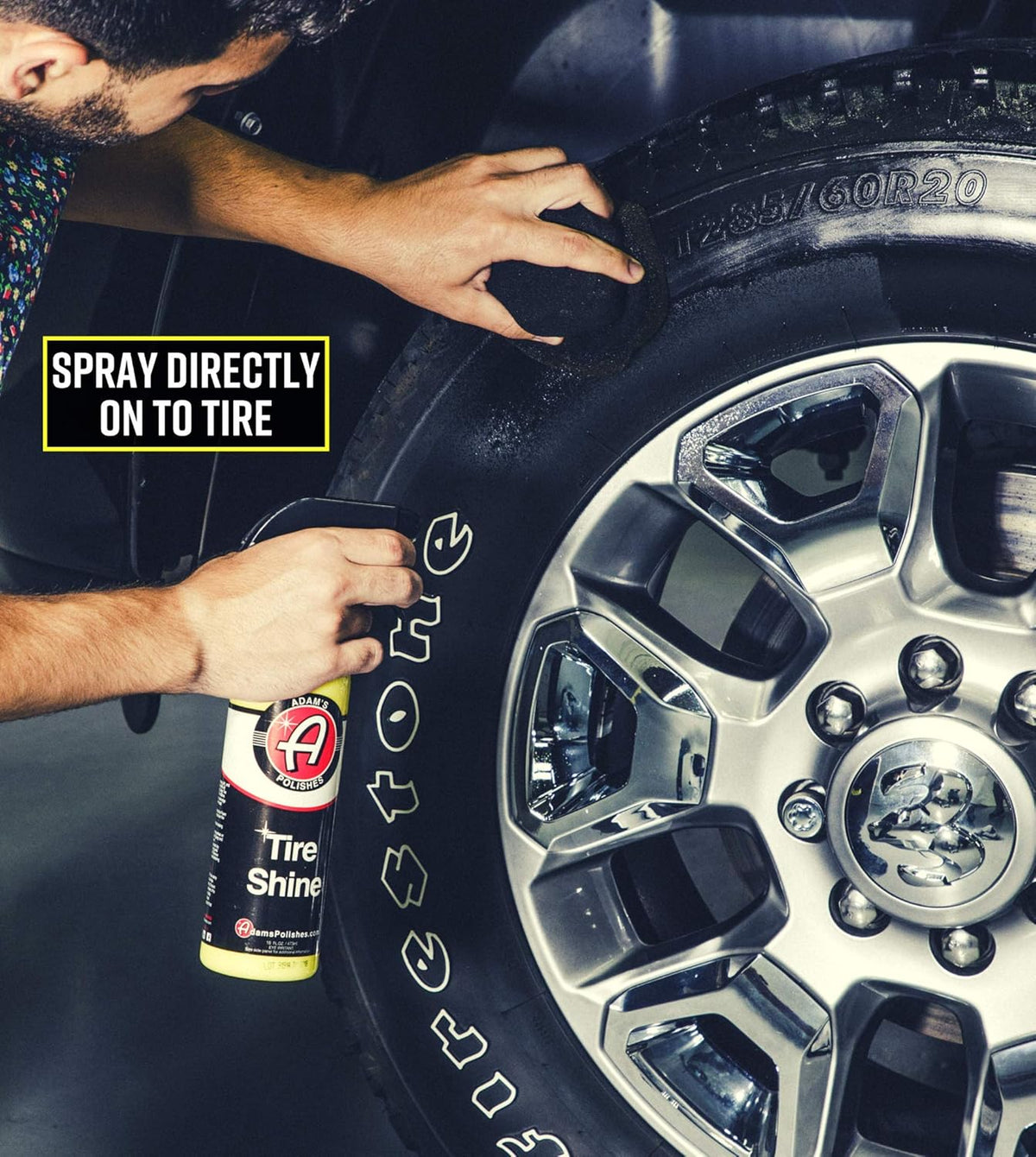 Adam's SiO2 Infused Tire Shine Plus 16oz - Achieve a Lustrous, Dark, Long Lasting Shine - Non-Greasy and No Sling Formulation Infused with SiO2 for Increased a Longer, Durable Shine (Refill Kit)