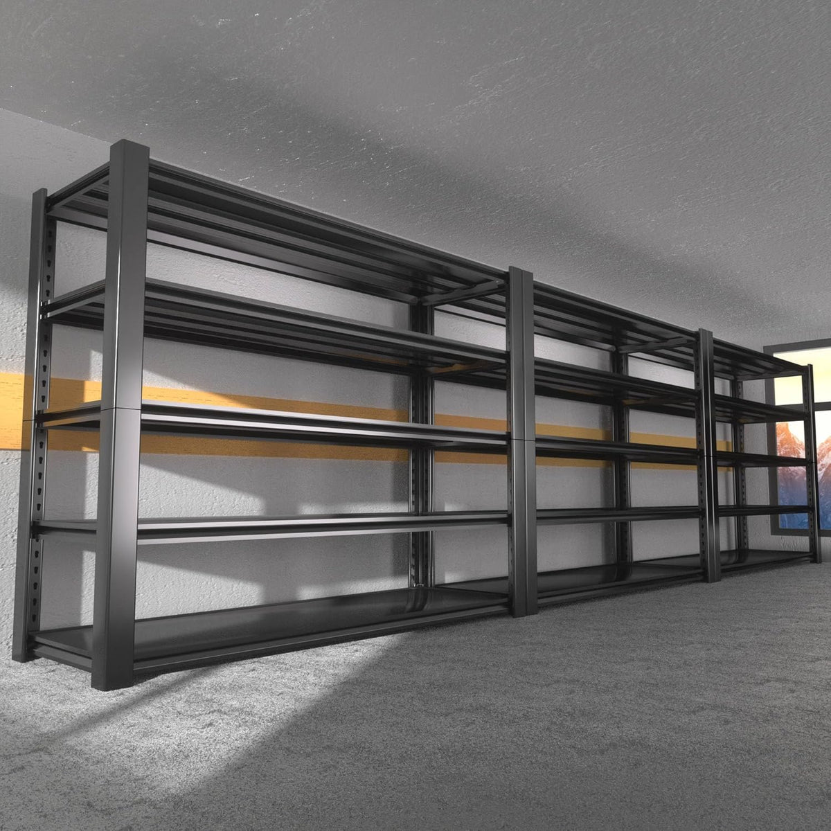 3000LBS Heavy Duty Garage Shelving Units and Storage, 5 Adjustable Levels, 48″W Metal Shelving for Garage, 72″H Standing Shelf Units, Storage Rack for Garage Organization, 3Pack