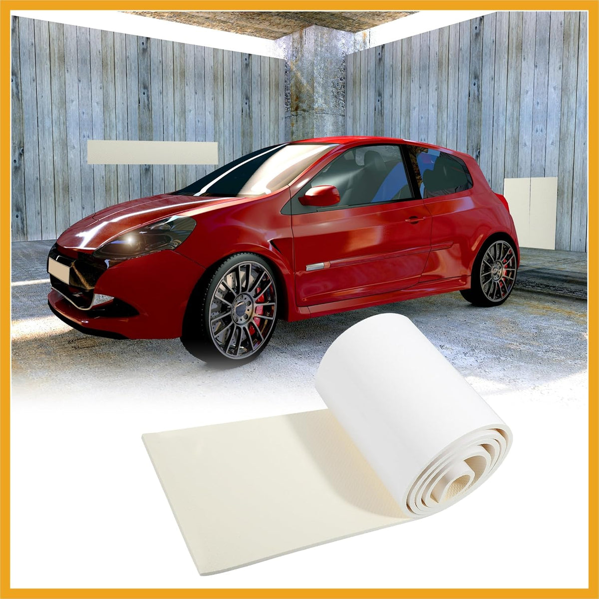2000x200x6.5mm Car Garage Wall Guard Door Bumper Universal Protector Anti Collision Waterproof White Replacement