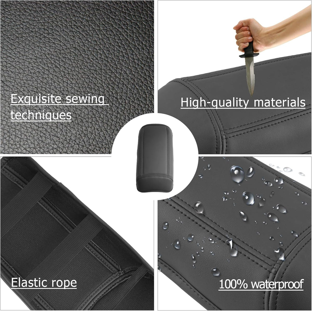 LUWU 2025 Kicks Center Console Cover Compatible with 2025 Nissan Kicks Accessories 2025 Kicks S/SV/SR Armrest Cover Armrest Console Cover (Thin Black)