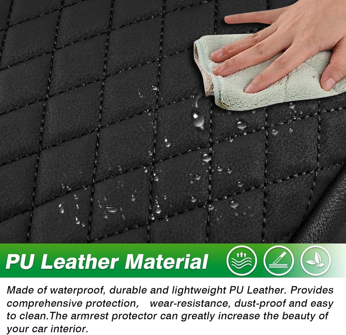 Shademax Center Console Cover Toyota RAV4 2019-2024 2025 2026 Armrest Cover Cushion Pad for Toyota RAV4 Accessories PU Leather Armrest Seat Box Protector with Pockets Storage Bag