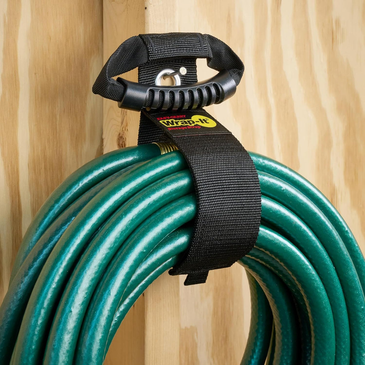 Wrap-It Storage Easy-Carry Straps - 22" (2-Pack) Black with Grommet - Extension Cord Holder Organizer for Garden Hose Storage Cord Straps