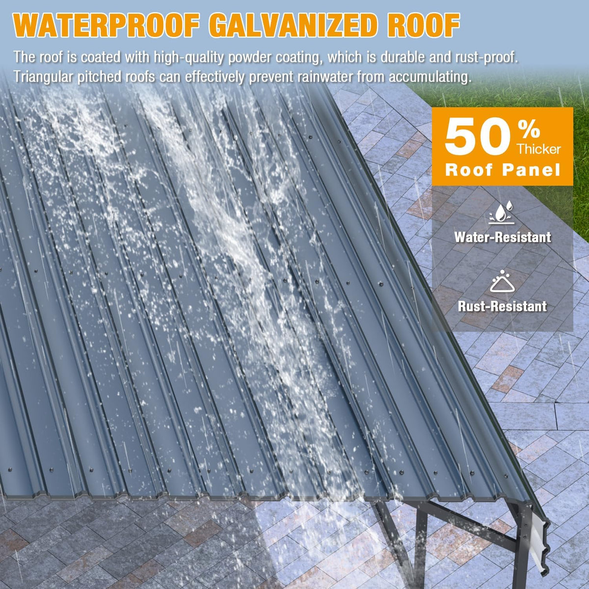 EBE 20'x30' Metal Carport, Heavy Duty Carports Canopy with Galvanized Steel Roof, Outdoor Carport Metal Garage Shelter Shade 2 Cars, Truck, Boat, SUV