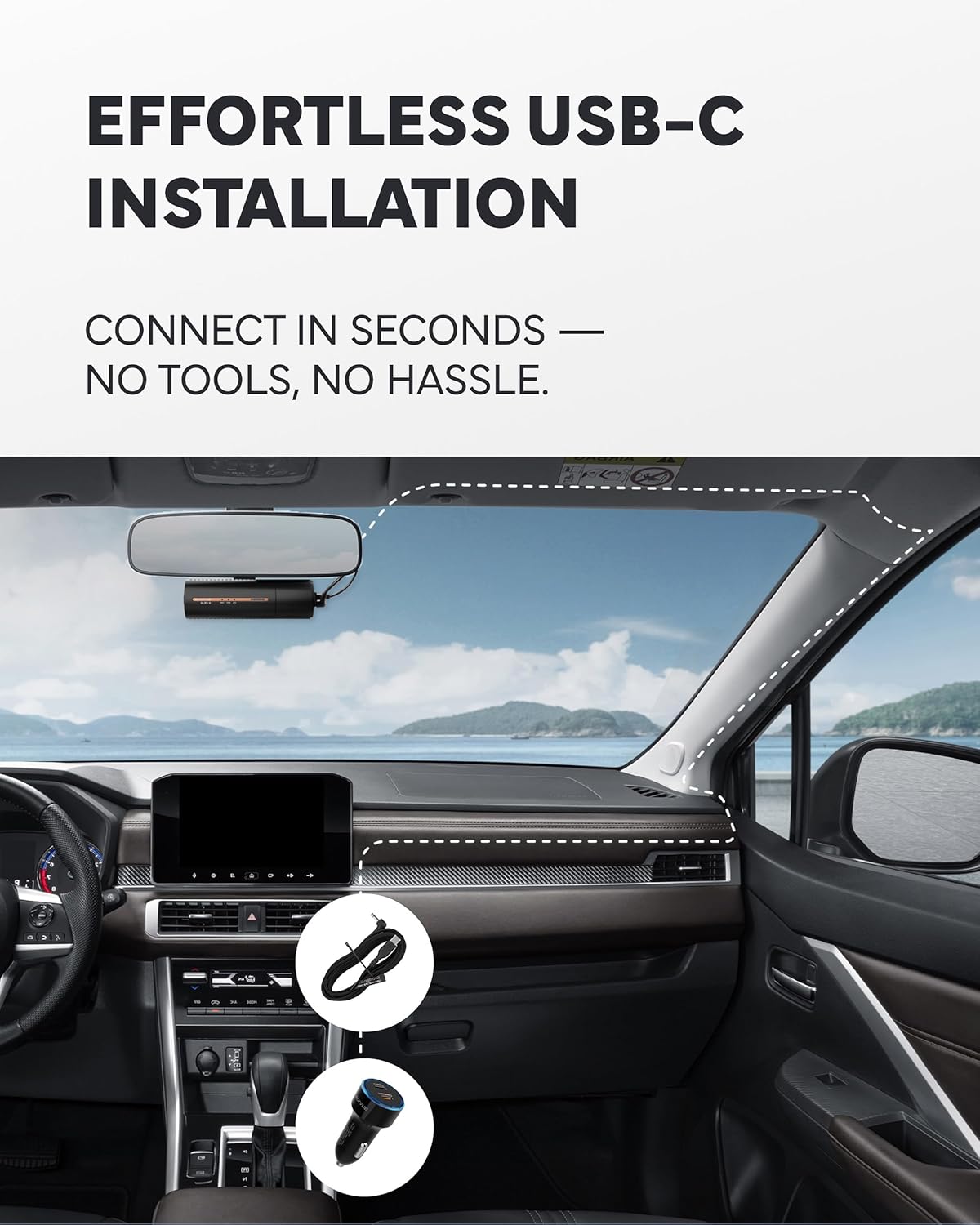 BlackVue Elite 8-1CH Dash Cam – 2K QHD Front Camera with STARVIS 2 Sensor, HDR, Smart Parking Mode, Power Saving, Event Detection, GPS, G-Sensor, USB-C Installation