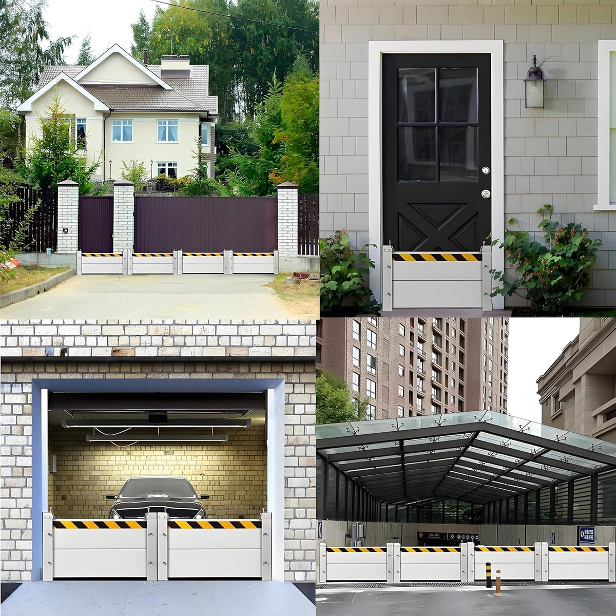 Flood Barriers for Home Exterior - Aluminum Alloy Outdoor Easy Flood Barrier Garage Doors Water Barriers for Flooding,H55 Inch/L11FT