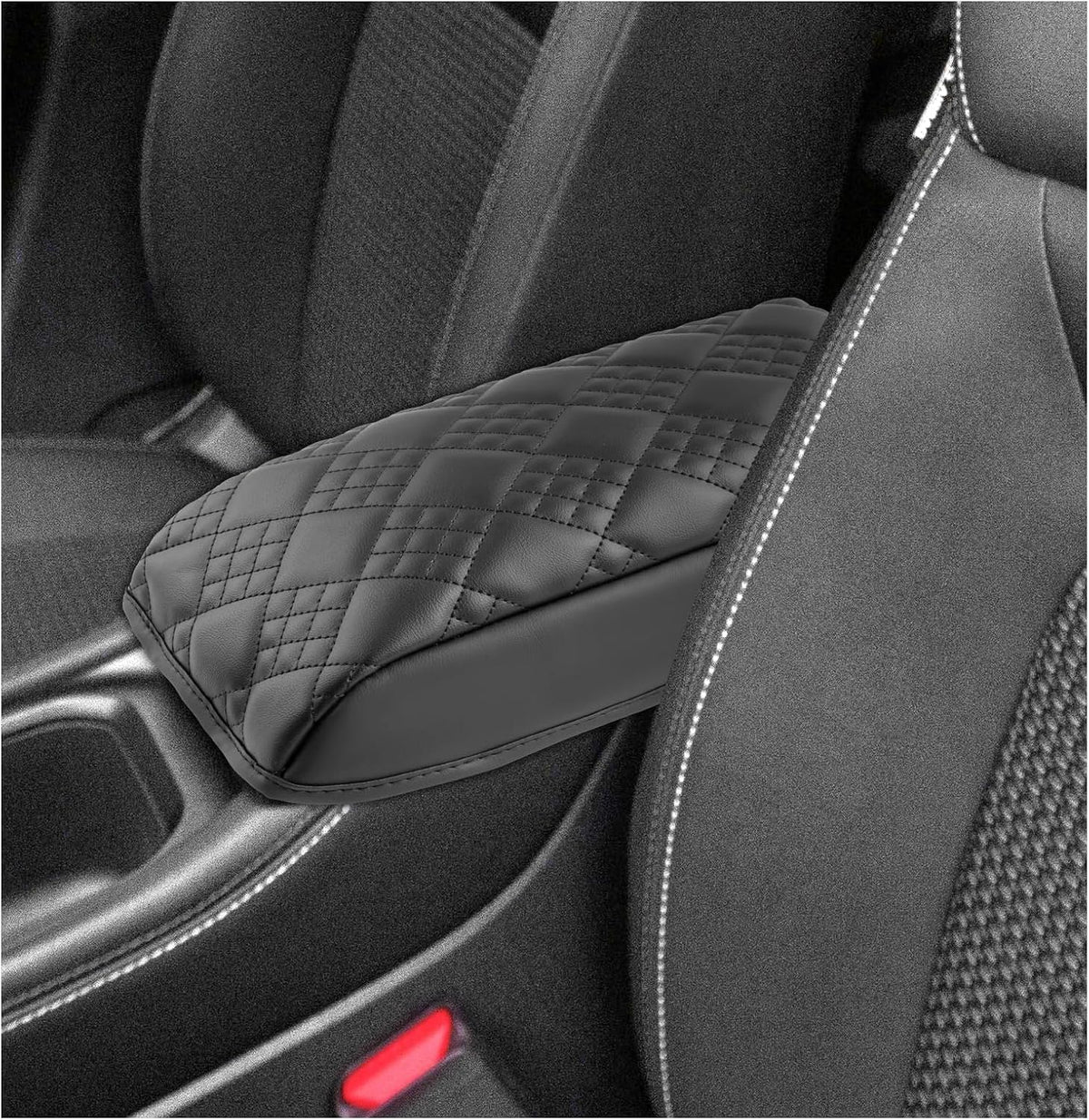 SXCY for 2025 Nissan Kicks Armrest Cover Pad for 2025+ Nissan Kicks Center Console Cover 2025 Kicks Middle Console Cover 2025 Kicks Center Console Armrest Cover Cushion (1.18 Inches-Added Pad)