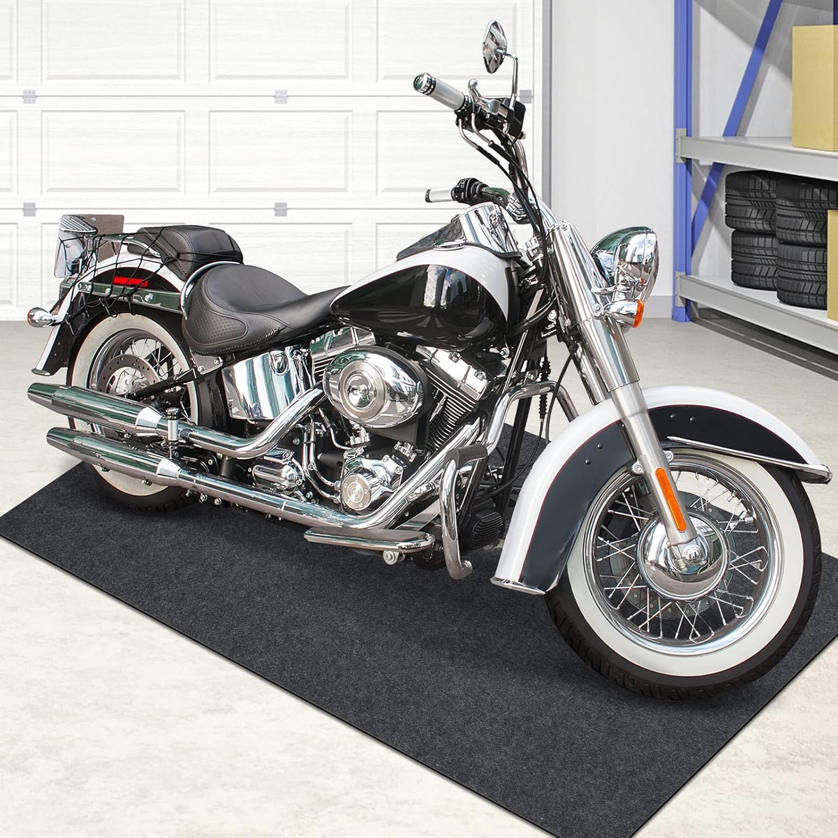 Oil Spill Mat, 59 x 72 inches, Premium Absorbent Oil Pad. Contains Liquids, Protects Garage Floor from Spills, Drips, Splashes and Stains. Washable, Reusable, Waterproof Rubber Parking Mats
