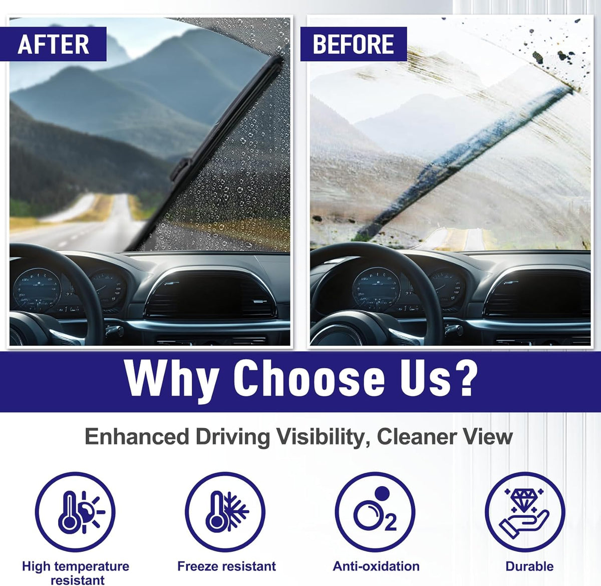 AJK Wiper Blades for Subaru Forester 2014 2015 2016 2017 2018, 2 Piece All Weather OEM Quality Automotive Replacement Windshield Wiper Blades for My Car