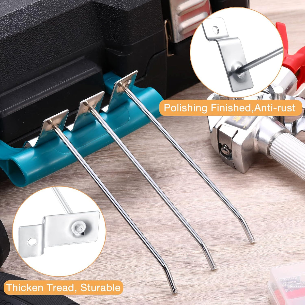Moxweyeni 100 Pcs Heavy Duty Slatwall Panel Hooks Hanging Metal Slat Wall Hanging Hooks Silver Slat Wall Hanger Commercial Grade Slatwall Pegs Accessories for Shop Retail Display(6 Inch)