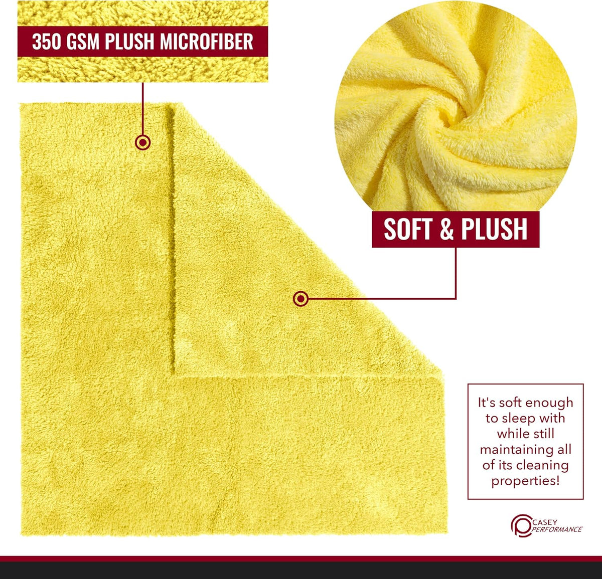 Microfiber Cleaning Cloth - The Yellow Rags, Streak-Free Cleaning Towels for Car Wash and Housekeeping, Ultra-Absorbent with Cut Edges to Avoid Scratches (Pack of 10, 16"x16")