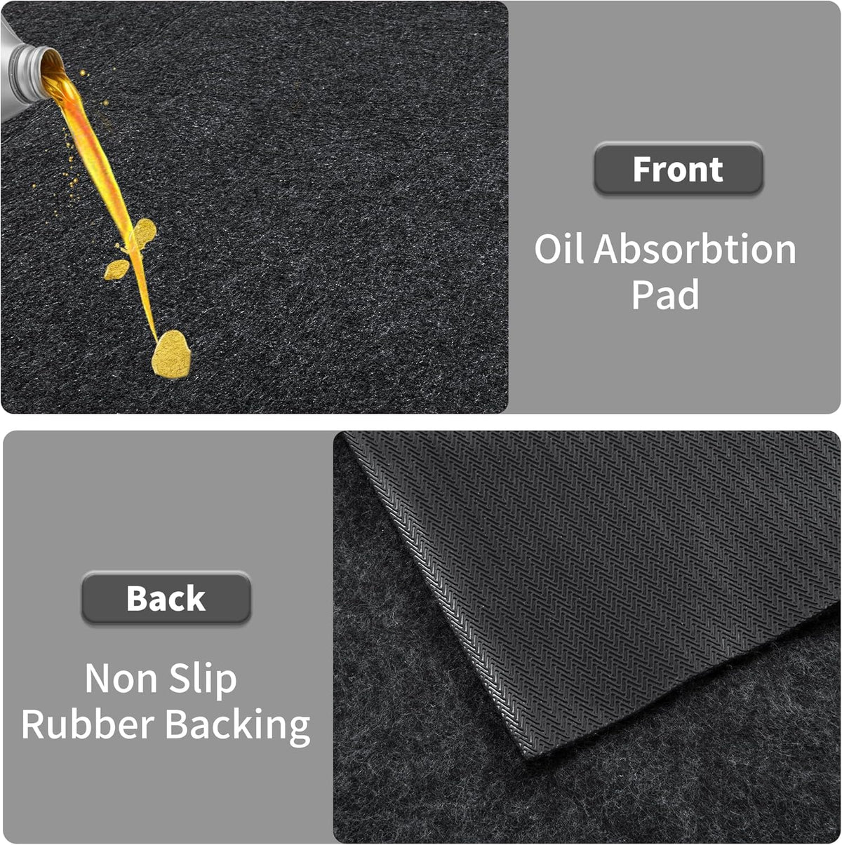 HOMBYS Extra Large Garage Floor Mat for Under Car,Floor Mats for Garage with Rubber Backing,Non Slip Garge Rug,Waterproof Backing Garage Carpet,Motorcycle Absorbent Oil Spill Mat,7'4"x20'