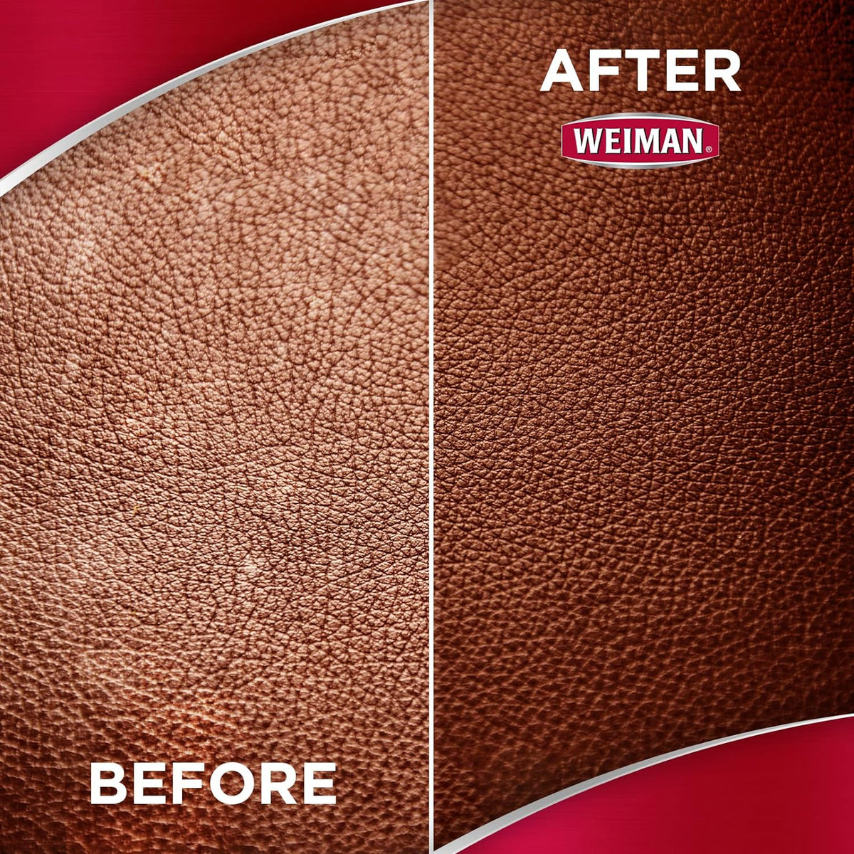 Weiman 3 in 1 Deep Leather Conditioner Cream (Microfiber Cloth) - Restores Leather Surfaces - Use on Leather Furniture, Car Seats, Shoes, Bags, Jackets, Saddles