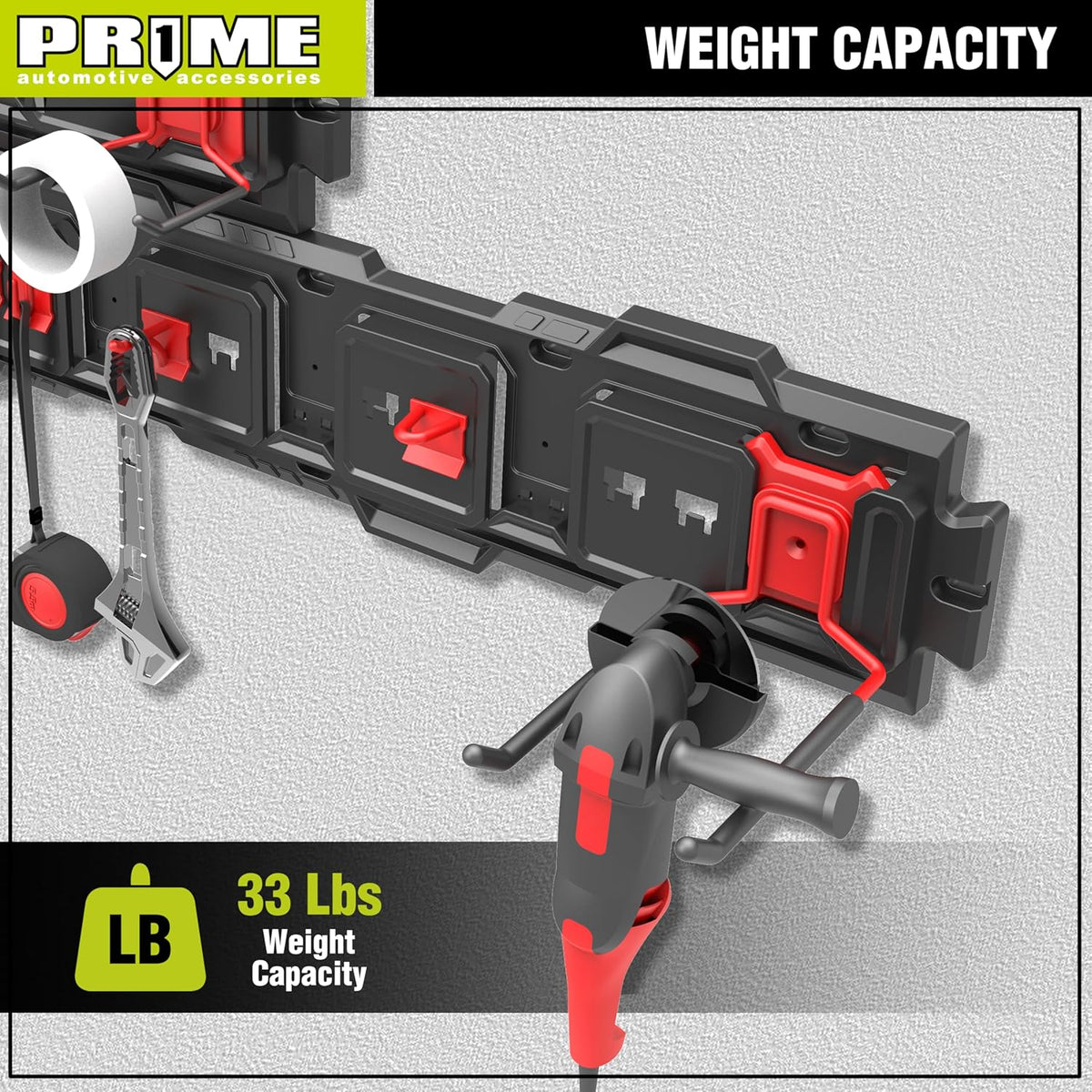 Prime 1 PR1ME Heavy Duty Wall Mount Hook, 7.5 inch Utility Wall Storage Hook - Garage Storage Organization Tool Hanger for Bike, Ladder, Yard Tools