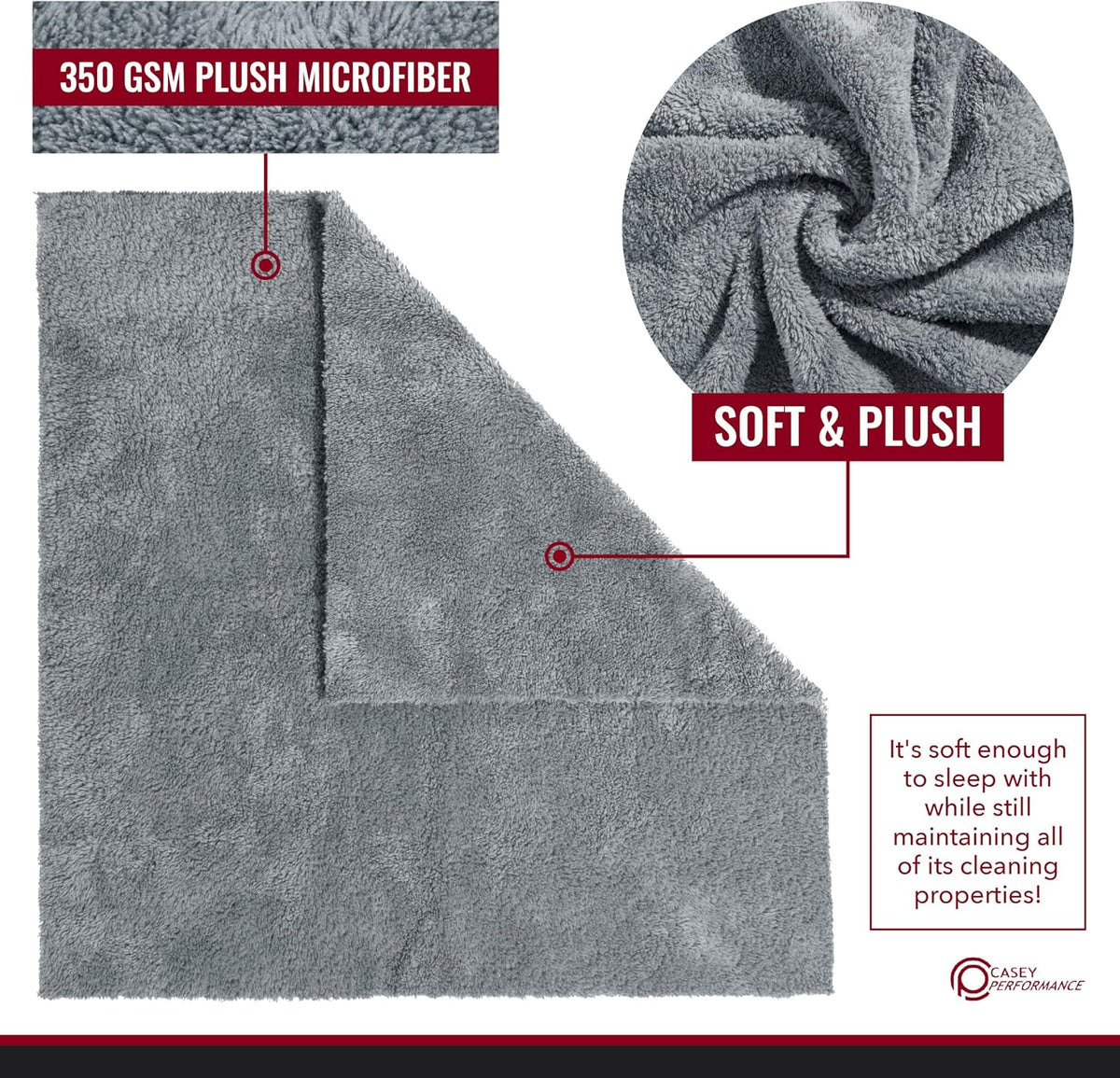 Microfiber Cleaning Cloth - The Gray Beast Towels, Streak-Free Cleaning Rags for Car Wash and Housekeeping, Ultra-Absorbent with Cut Edges to Avoid Scratches (Pack of 10, 16"x16")