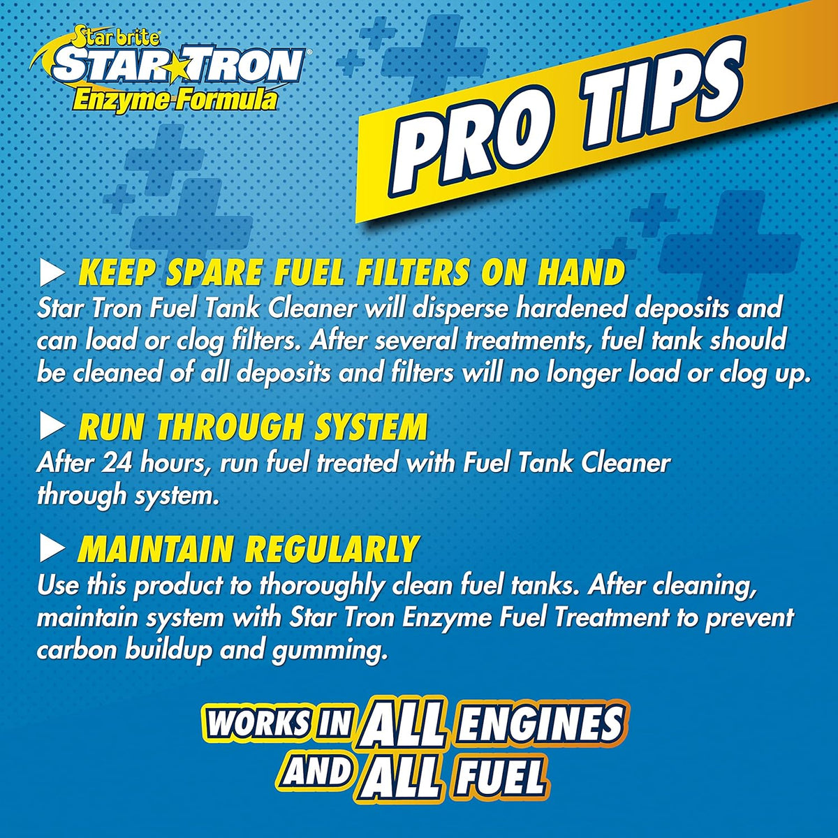 STAR BRITE Star Tron Fuel Tank Cleaner - Remove Sludge, Varnish & Other Deposits - Rejuvenate Old, Stale Fuel - Concentrated Formula Works In Gas Tanks & Diesel Tanks - 1 GAL (093600)