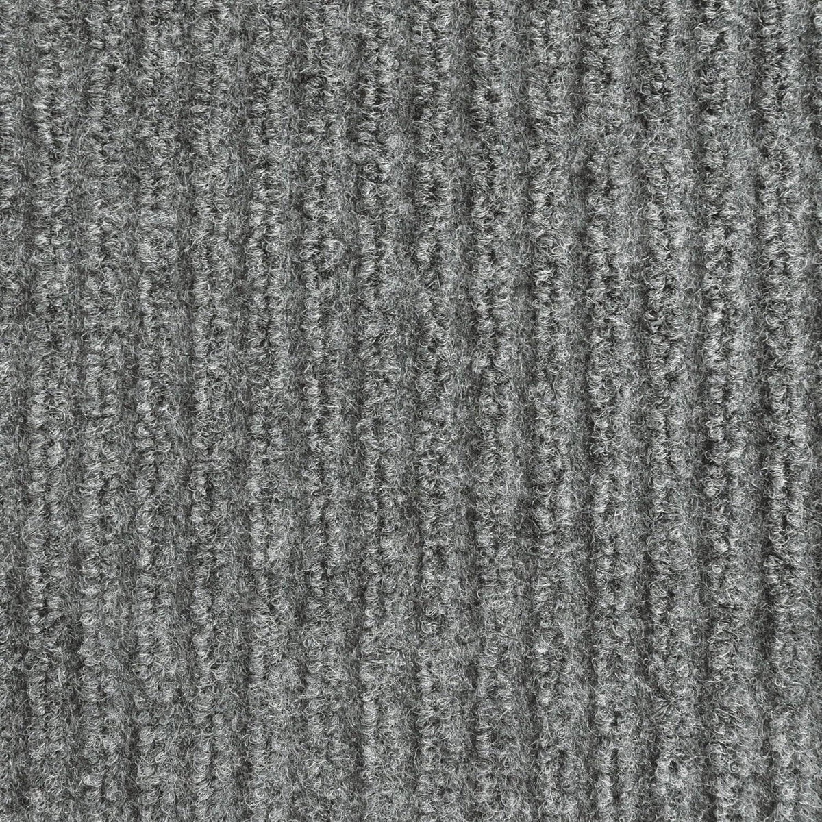 iCustomRug Spartan Weather Warrior Indoor/Outdoor Utility Ribbed Carpet Runner with Non-Slip Thermoplastic Rubber Backing, 3ft X 18ft in Grey
