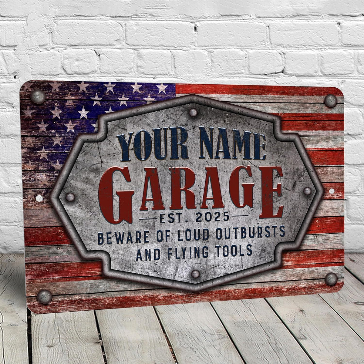 Garage Sign | Personalized | Vintage American Theme