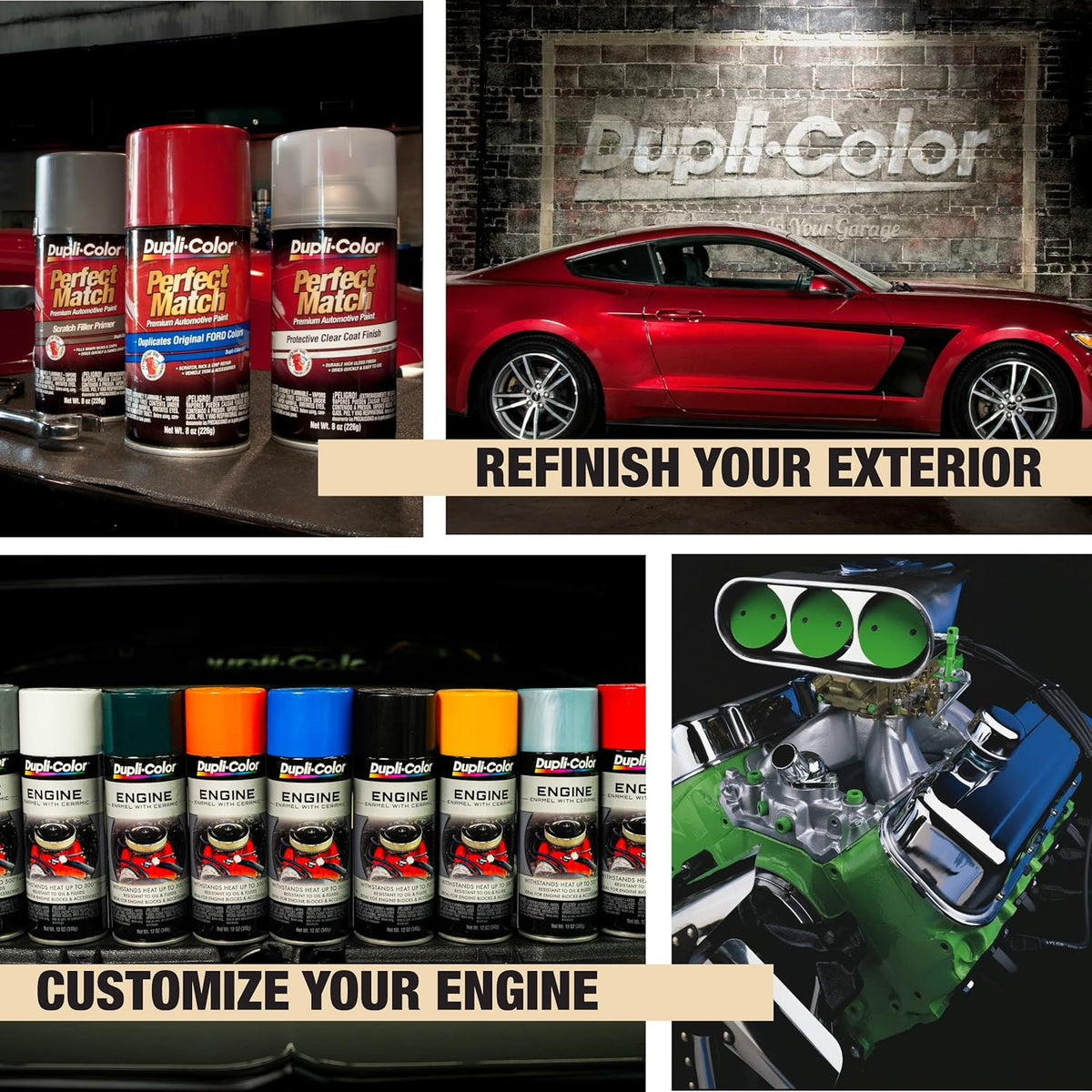 Dupli-Color BSP212 Paint Shop Finish System Base Coat – Molten Red Metallic - 32 oz. Automotive Paint