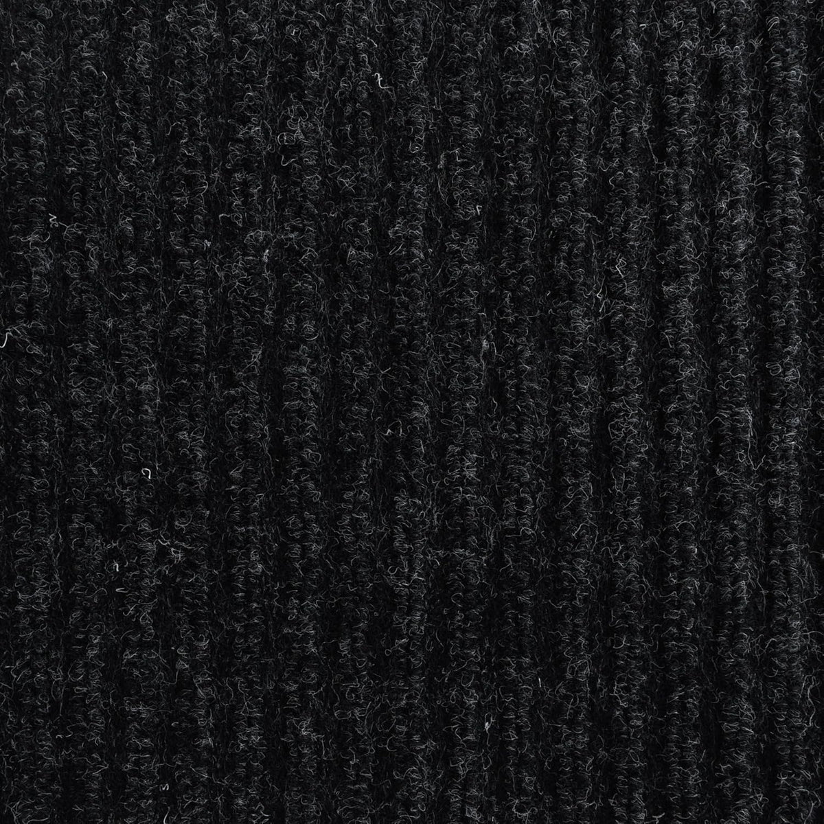 iCustomRug Spartan Weather Warrior Indoor/Outdoor Utility Ribbed Carpet Runner with Non-Slip Thermoplastic Rubber Backing, 28in X 74ft in Black
