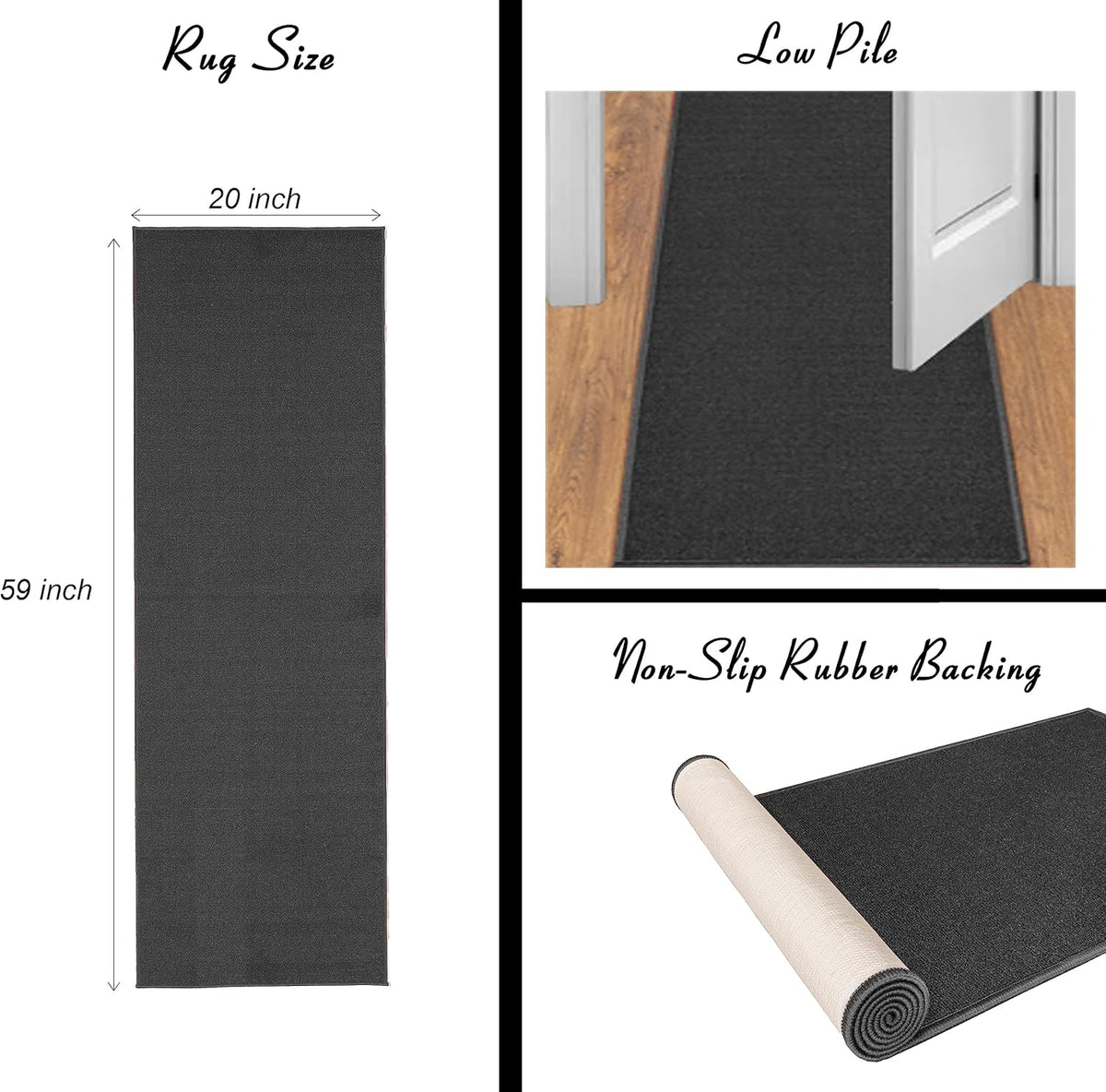 Ottomanson 20" x 59" Oval Laundry Room Rug - Non-Slip Mat for Laundry & Mudroom - Durable, Stain-Resistant, and Easy to Clean Perfect for High-Traffic Areas - Runner Rug for Entryway Bathroom, Yellow