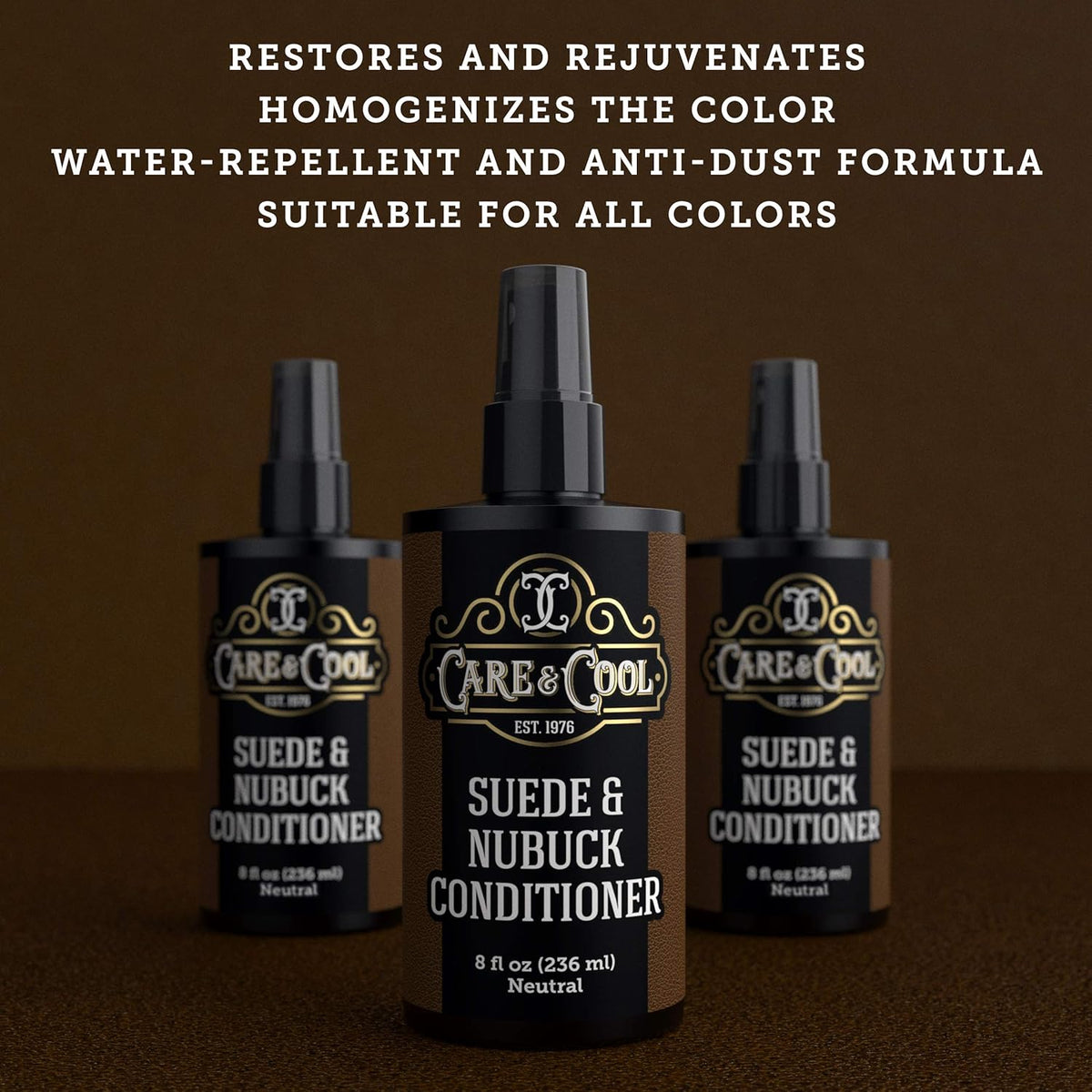 Care & Cool Suede and Nubuck Conditioner, Renovator, and Protector. Your Best Choice for Waterproofing and Rejuvenating The Delicate Structure Against The Elements and Abrasive Impurities (8 Fl Oz)