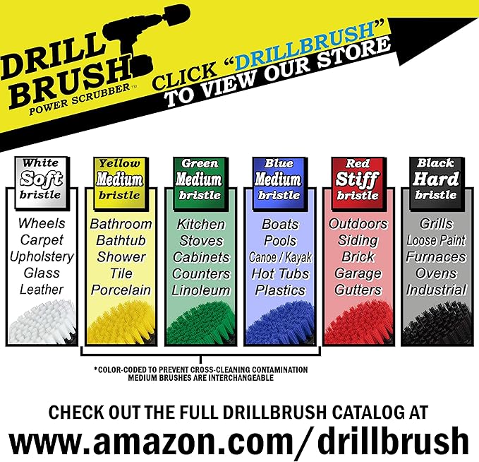 Outdoor Cleaning Supplies - Garden and Patio Refreshing Tool - Outdoor Rug Scrub Brush - Bird Bath Cleaning Tool - Garden Statues Cleaning Kit - Concrete Cleaner - Headstone Restoration Cleaning Kit