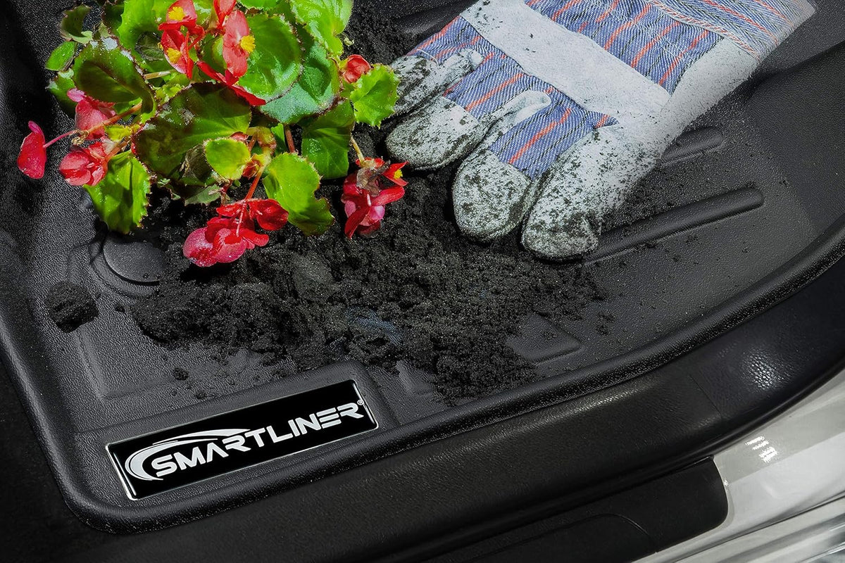 SMARTLINER All Weather Custom Fit Floor Mats 2 Row Liner Set Compatible with 2020-2025 Hyundai Palisade